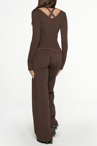 Elegant Long-Sleeve Pants Set
