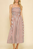 Striped Casual Maxi Dress
