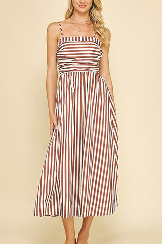 Striped Casual Maxi Dress