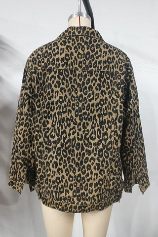 Animal Print Oversized Jacket