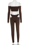 Stylish Off-Shoulder Pants Set