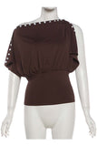 Off-Shoulder Embellished Tank Top