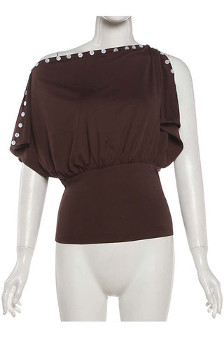 Off-Shoulder Embellished Tank Top