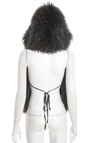 Hooded Faux Fur Vest