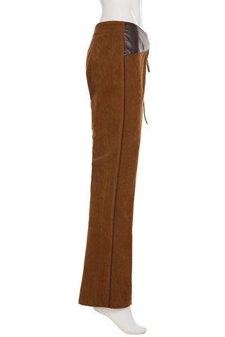 Wrap-Tie Flare Casual Pants