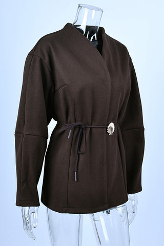 Belted Shell-Inspired Coat