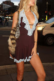 Lace Halter Nightclub Dress