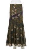 Elegant Patterned Maxi Skirt