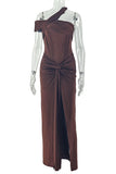 Asymmetric Draped Evening Dress