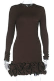 Ruffle-Hem Casual Dress