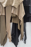 Asymmetrical High-Low Midi Skirt