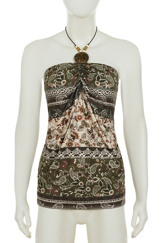 Boho Chic Halter Neck Tank Top