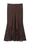 Elegant Lace-Trim Skirt