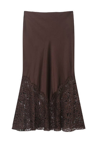 Elegant Lace-Trim Skirt