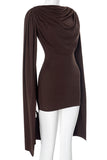 Draped Cape Casual Dress