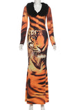 Statement Tiger Print Skirt Set