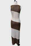Striped Knit Cover-Up Dress