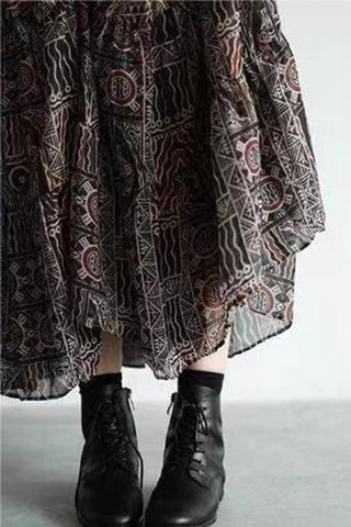 Boho Print Maxi Skirt