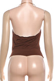 Halter Neck Draped Tank Top