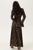 Polka Dot Gathered Midi Dress