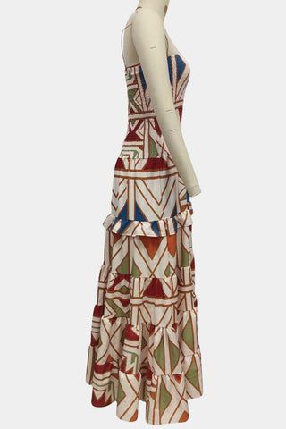 Strapless Geometric Vacation Dress