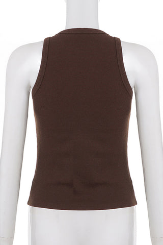 Embellished Square-Neck Tank Top