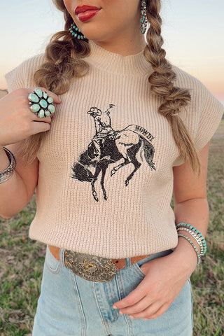Western Graphic Sweater Vest