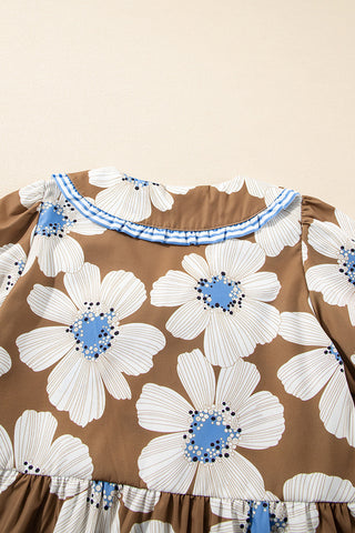 Floral Puff Sleeve Blouse
