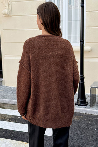 Buttoned V-Neck Cardigan Sweater