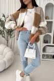 Stylish Oversized Cardigan with Pastel Stripes