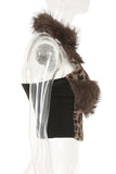 Furry Sleeveless Leopard Tank