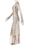Tie-Dye Long Sleeve Maxi Dress