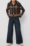 Zip-Front Plaid Jacket
