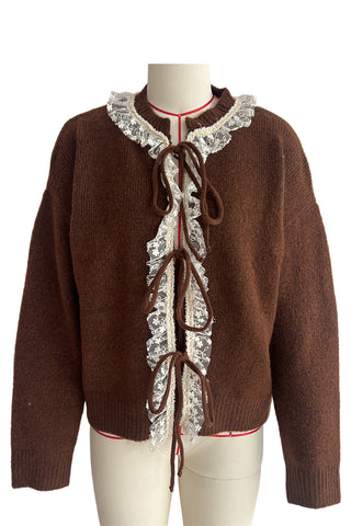 Open-Front Cardigan with Delicate Details