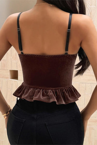 Lace-Trimmed Corset Cami Top