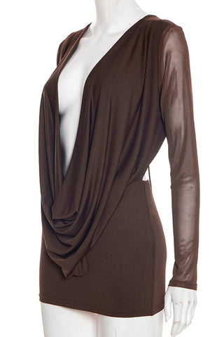 Deep V Evening Dress