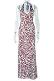 Halter-Neck Maxi Casual Dress