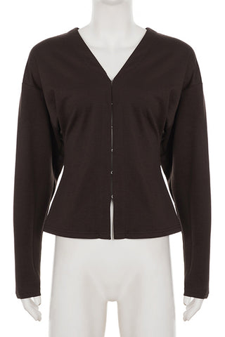 Chic V-Neck Skirt Set