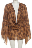 Deep-V Drape Casual Dress