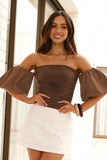 Off-Shoulder Puff Sleeve Top