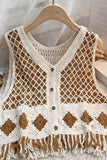 Crochet Button-Front Vest