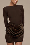 Draped Ruched Evening Dress