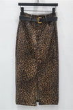 Leopard Print Midi Skirt