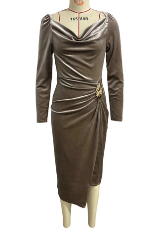 Elegant Draped Casual Dress