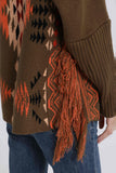 Geometric Fringe Sweater