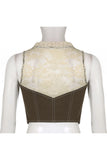 Lace-Trimmed Button-Front Vest