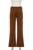 Wrap-Tie Flare Casual Pants