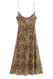 Leopard Print Spaghetti Strap Dress