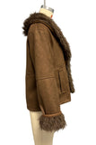 Fluffy Collar Faux Fur Jacket