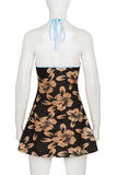 Halter Neck Floral Casual Dress